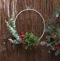 Product Decorative wreath eucalyptus, berries and cones artificial Ø30cm