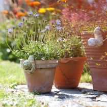 Product Funny worm decoration ceramic caterpillar hanging decoration pot 9x6cm 2pcs