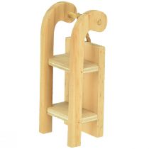 Product Decorative sleigh wood for hanging mint green white 9.5cm 6pcs