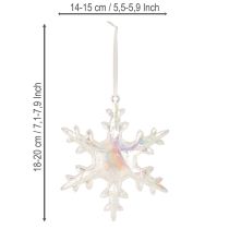 Product Decorative Snowflakes, Winter Decoration, Iridescent, Ø14–15cm, 2 pieces