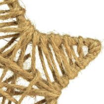 Product Decorative star for hanging jute star natural Ø18cm 4 pcs