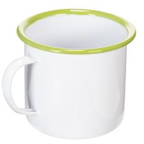 Product Decorative mug/plant pot, enamelled, Ø11.5cm H10cm