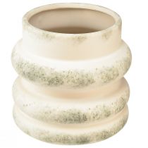 Product Decorative planter for dried arrangements cream grey-green 16×16cm