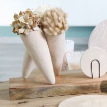 Product Decorative vases cone vases beige ceramic 14.5cmx15x21cm