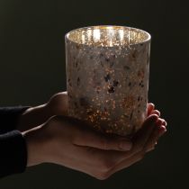 Product Decorative glass lantern with butterfly design for stylish home accents, 8cm, 4 pieces