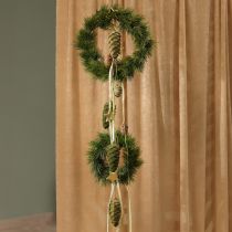 Product Decorative green pine cones, hangers, Christmas decoration, set of 6