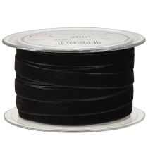 Product Velvet ribbon decorative ribbon velvet black 10mm 20m