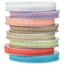Product Lace ribbon decorative ribbon various colours W16mm L20m