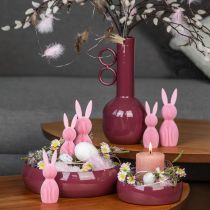 Product Easter Bunny Folded Paper Look Plastic Figurine for Easter Centrepieces 11cm 4 pieces