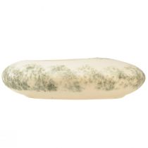 Product Decorative bowl oval flat ceramic bowl cream grey-green 19×14×5cm