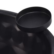 Product Decorative metal bowl in black – Gugelhupf design, 26 cm – Stylish tealight holder for a cozy ambience