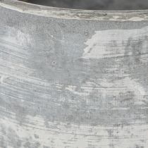 Product Decorative metal bowl, oval, grey, L22.5/19.5/16cm, set of 3