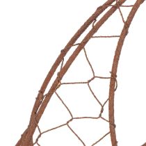 Product Wire basket, metal planter, spring decoration, Easter basket, brown, rust finish, H34cm L30cm