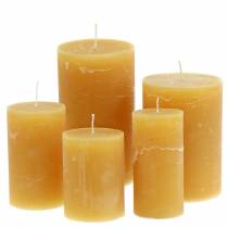 Colored candles honey colors Different sizes