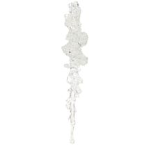 Product Icicle Christmas tree ornaments with glitter, winter decoration, 17.5cm, 4 pieces