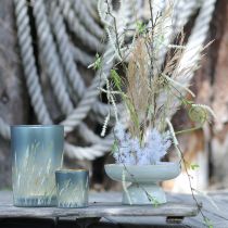 Product Elegant decorative lantern with grass motif for cozy living accents, 12.5cm, 2 pieces.