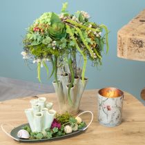 Product Elegant candle holder with floral motif for harmonious room design, 12.5cm, 2 pieces