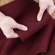 Product Felt wool ribbon, dark red, 15cm x 5m, for decoration and crafting