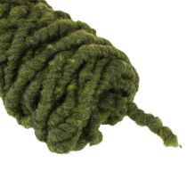 Product Felt cord fluffy Mirabell dark green 25m