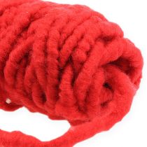 Felt cord fleece Mirabell 25m red