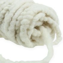 Felt cord fleece Mirabell 25m white