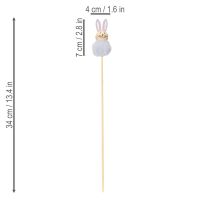 Product Fluffy Easter bunny figurines for cheerful Easter celebrations, room decoration, 34cm, 12 pieces