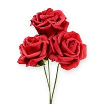 Product Foam Rose Ø6cm Red 27 pcs