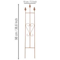 Product Garden trellis, decorative heart-shaped plant support for climbing plants, 98cm