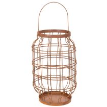 Product Garden lantern, metal, rusted finish, handle, vintage, Ø19.5cm