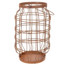 Product Garden lantern, metal, rusted finish, handle, vintage, Ø19.5cm