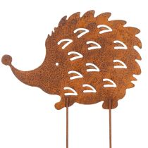 Product Garden stake hedgehog rust patina decorative garden stake 20cm