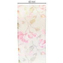 Product Floral design gift ribbon for elegant gift wrapping, 15m