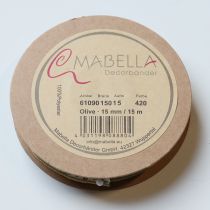 Product Gift ribbon olive branch with elegant branches and olives 1.5cm 15m