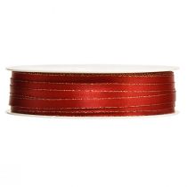 Product Gift ribbon Christmas satin ribbon red gold W6mm L50m