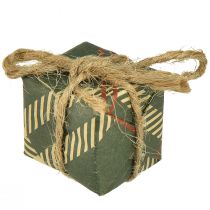 Product Paper gift boxes mini set, red-green-natural, 2.5x3 cm 18 pcs - Christmas decoration