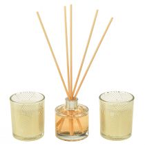 Product Gift set room fragrance scented candles in a glass vanilla scent