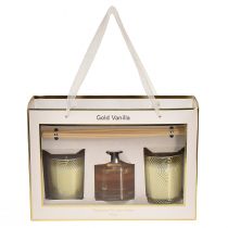 Product Gift set room fragrance scented candles in a glass vanilla scent