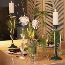 Product Glass Vase Small Vase with Base Clear Retro Ø11cm H14cm