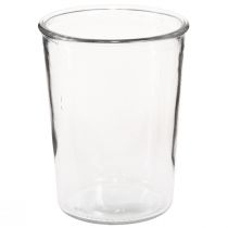 Product Glass Vase Conical Decorative Vase Transparent Ø12cm H15.5cm 2pcs