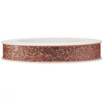 Product Glitter ribbon in pink decorative ribbon glitter W15mm L18m