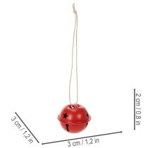 Product Bell-shaped decorative pendants with star motif, 3cm, 9 pieces