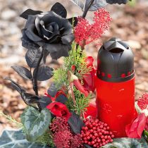 Product Grave candle red vegetable oil ICP candle for remembrance H24cm