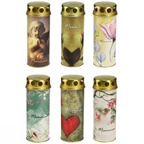 Product Grave light with mourning motif Ø6cm H17cm 6pcs