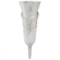Product Grave vase Grey Vase to stick Calla motif H32.5cm