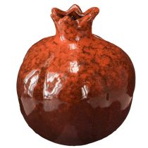 Product Pomegranate decorative vase ceramic red brown Ø10.5cm H12cm