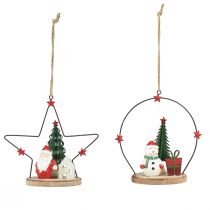 Product Decoration hanger Santa Claus snowman star H13cm 2pcs