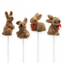 Product Easter bunnies on wire, sorted, 5cm - 7cm 20pcs