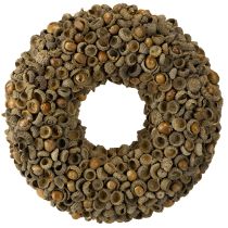 Product Natural wreath, autumn decoration, acorns, door wreath, wall wreath, DIY, Ø30cm