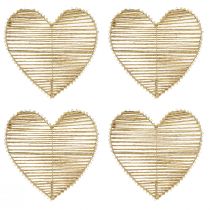 Product Heart Jute Natural For Dried Flowers 35cm 4pcs