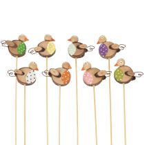 Product Wooden bird garden stakes for creative decoration in spring and summer, 33cm, 16 pieces